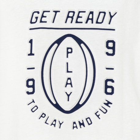 Okaidi T-shirt manches longues a message blanc Garcon