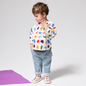 Obaibi Pantalon raye twill bleu bebe garcon