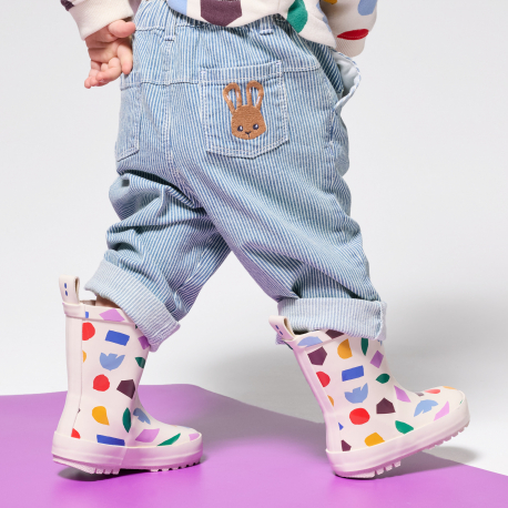 Obaibi Pantalon raye twill bleu bebe garcon