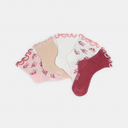 Obaibi Chaussettes fantaisie rose bebe fille (lot de 5)