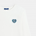 Okaidi T-shirt manches longues c?ur leopard blanc Fille
