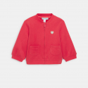 Obaibi Sweat zippe molleton rouge bebe fille