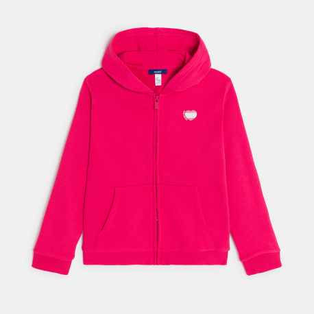 Okaidi Sweat-shirt a capuche rouge Fille