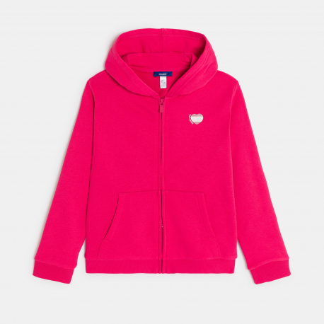 Okaidi Sweat-shirt a capuche rouge Fille