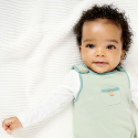 Obaibi Salopette maille tricot et body vert bebe naissance garcon