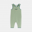 Obaibi Salopette maille tricot et body vert bebe naissance garcon