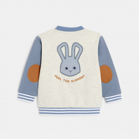 Obaibi Blouson teddy molleton lapin bleu bebe garcon
