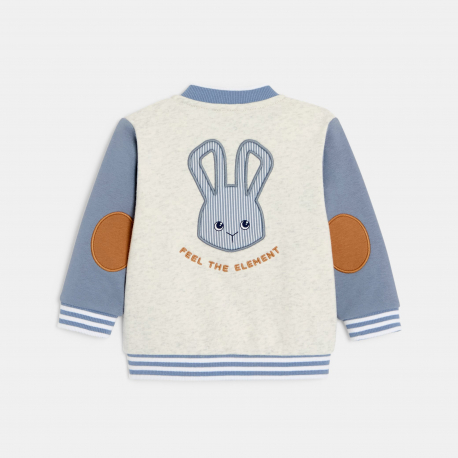 Obaibi Blouson teddy molleton lapin bleu bebe garcon