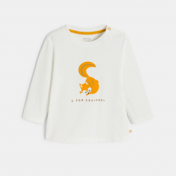 Obaibi Tee-shirt animal blanc bebe garcon