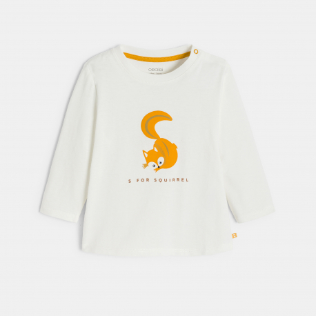 Obaibi Tee-shirt animal blanc bebe garcon