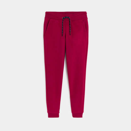 Okaidi Pantalon de jogging en molleton rouge Garcon