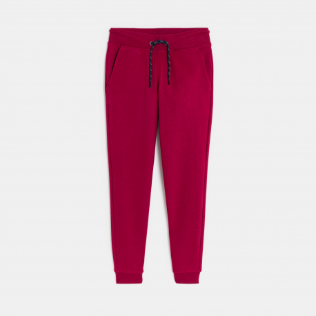Okaidi Pantalon de jogging en molleton rouge Garcon