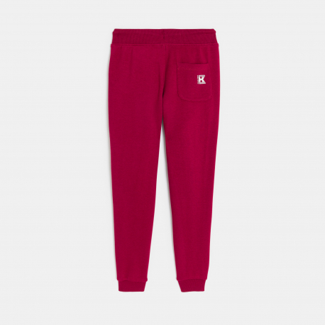 Okaidi Pantalon de jogging en molleton rouge Garcon