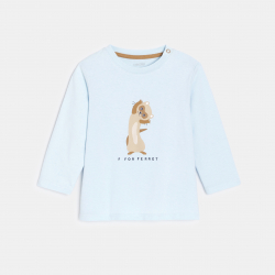 Obaibi Tee-shirt animal bleu bebe garcon