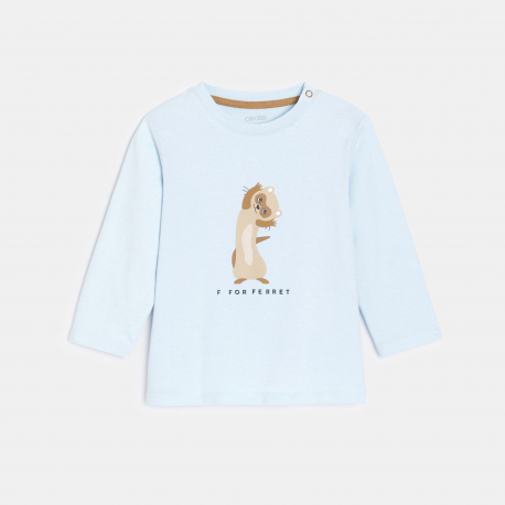Obaibi Tee-shirt animal bleu bebe garcon
