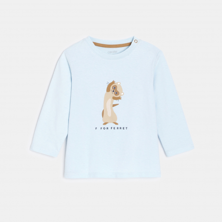 Obaibi Tee-shirt animal bleu bebe garcon