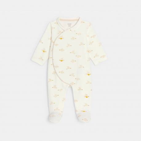 Obaibi Dors-bien velours oie beige bebe garcon