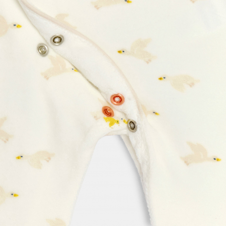 Obaibi Dors-bien velours oie beige bebe garcon