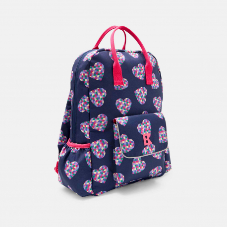 Okaidi Sac a dos imprime coeur Fille