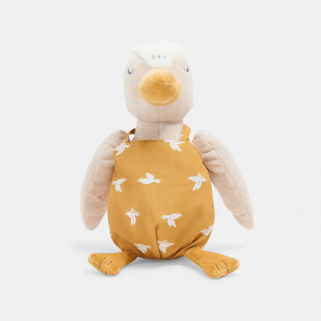 Obaibi Doudou velours oiseau jaune bebe naissance
