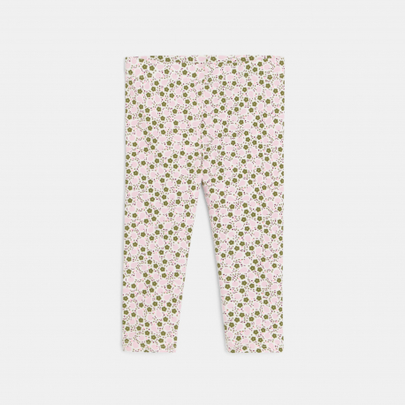 Obaibi Legging fleuri mauve bebe fille