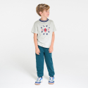 Okaidi T-shirt manches courtes a message gris chine Garcon