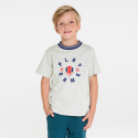 Okaidi T-shirt manches courtes a message gris chine Garcon