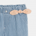 Obaibi Pantalon fine rayure bleu bebe fille