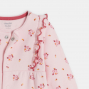 Obaibi Combinaison longue fleurie rose bebe fille