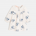 Obaibi Robe molleton leger et gilet denim blanc bebe fille