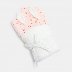 Obaibi Cape de bain eponge rose lapin bebe naissance fille