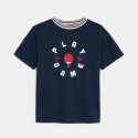 Okaidi T-shirt manches courtes a message bleu Garcon