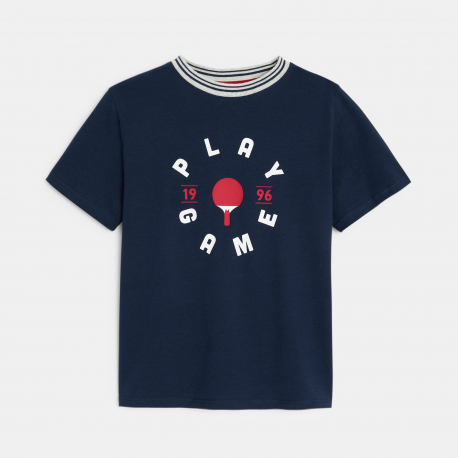 Okaidi T-shirt manches courtes a message bleu Garcon