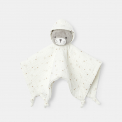 Obaibi Doudou plat velours chat etoiles blanc bebe garcon