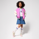 Okaidi Jupe courte plissee en jean bleu Fille