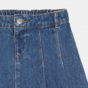 Okaidi Jupe courte plissee en jean bleu Fille