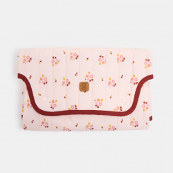 Obaibi Tapis a langer de voyage rose fleuri naissance fille