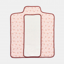 Obaibi Tapis a langer de voyage rose fleuri naissance fille