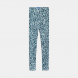 Okaidi Leggings longs leopard en jersey bleu Fille