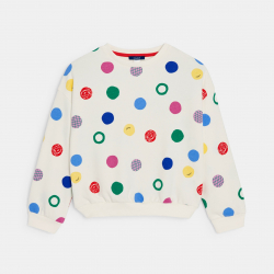 Okaidi Sweat-shirt imprime pois multicolore Fille