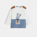 Obaibi T-shirt manches longues lapin bleu bebe garcon