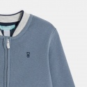 Obaibi Teddy zippe en molleton doux bleu bebe garcon