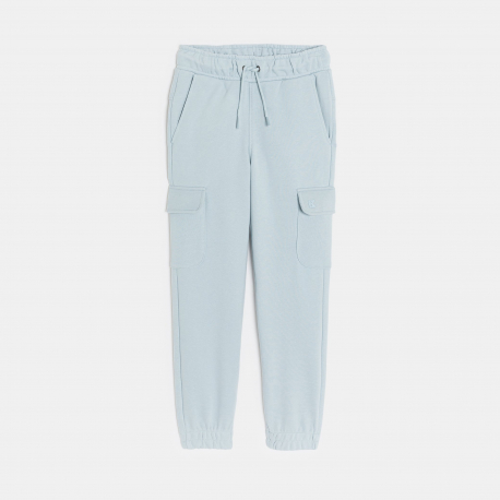Okaidi Pantalon de jogging cargo uni bleu Fille
