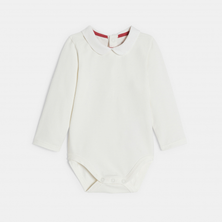 Obaibi Salopette courte velours brode et body rouge bebe fille