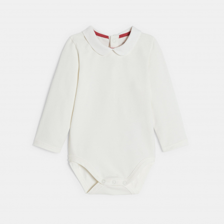 Obaibi Salopette courte velours brode et body rouge bebe fille