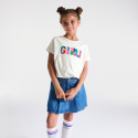 Okaidi T-shirt a message blanc Fille