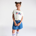 Okaidi T-shirt a message blanc Fille