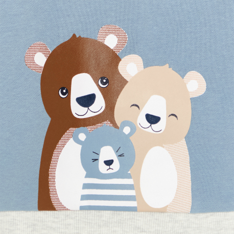 Obaibi Sweat molleton ours bleu bebe garcon
