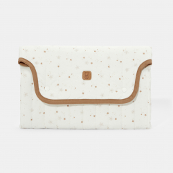 Obaibi Tapis a langer de voyage etoile blanc naissance mixte