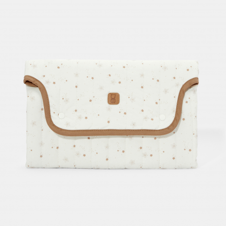 Obaibi Tapis a langer de voyage etoile blanc naissance mixte